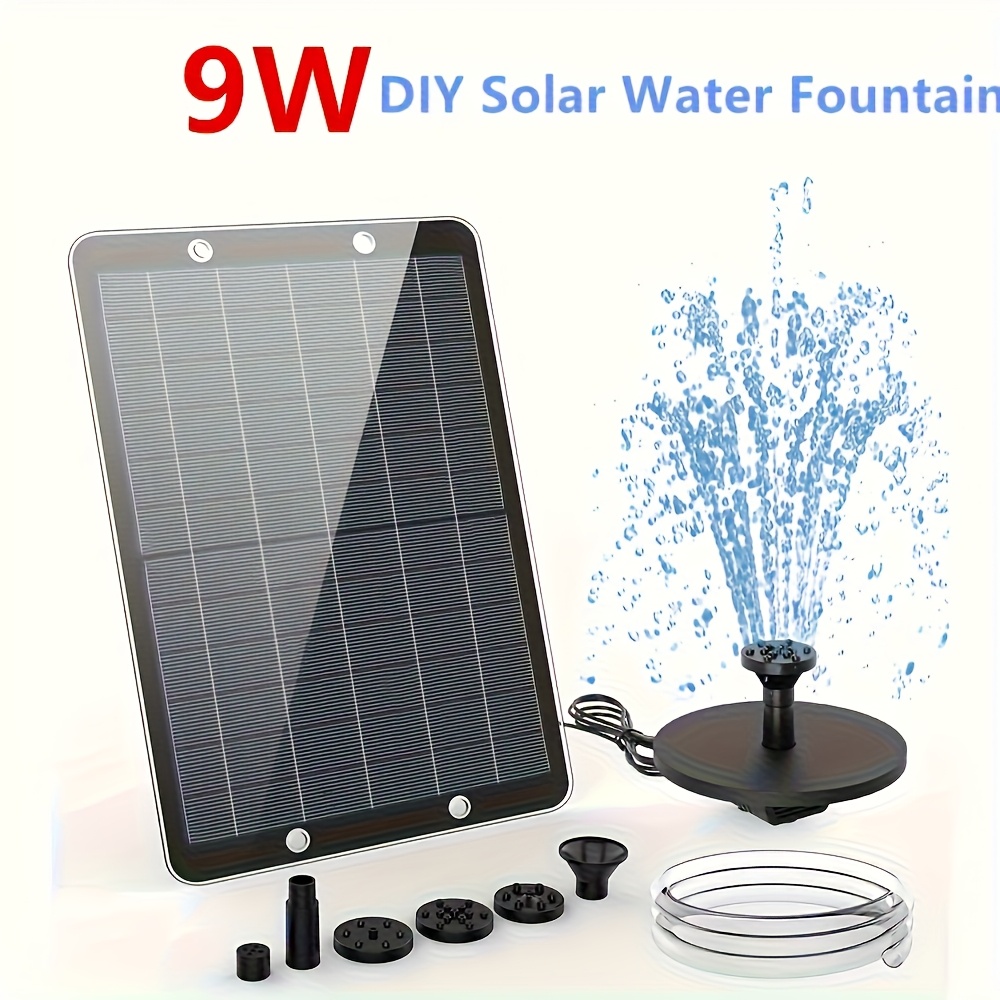 E-shop 1,5W~3,5W IPX8, 9W IPX7 Solar-Brunnenpumpe, Solarbetriebene Wasserbrunnenpumpe, Vollautomatisches lichtempfindliches Brunnen-System,