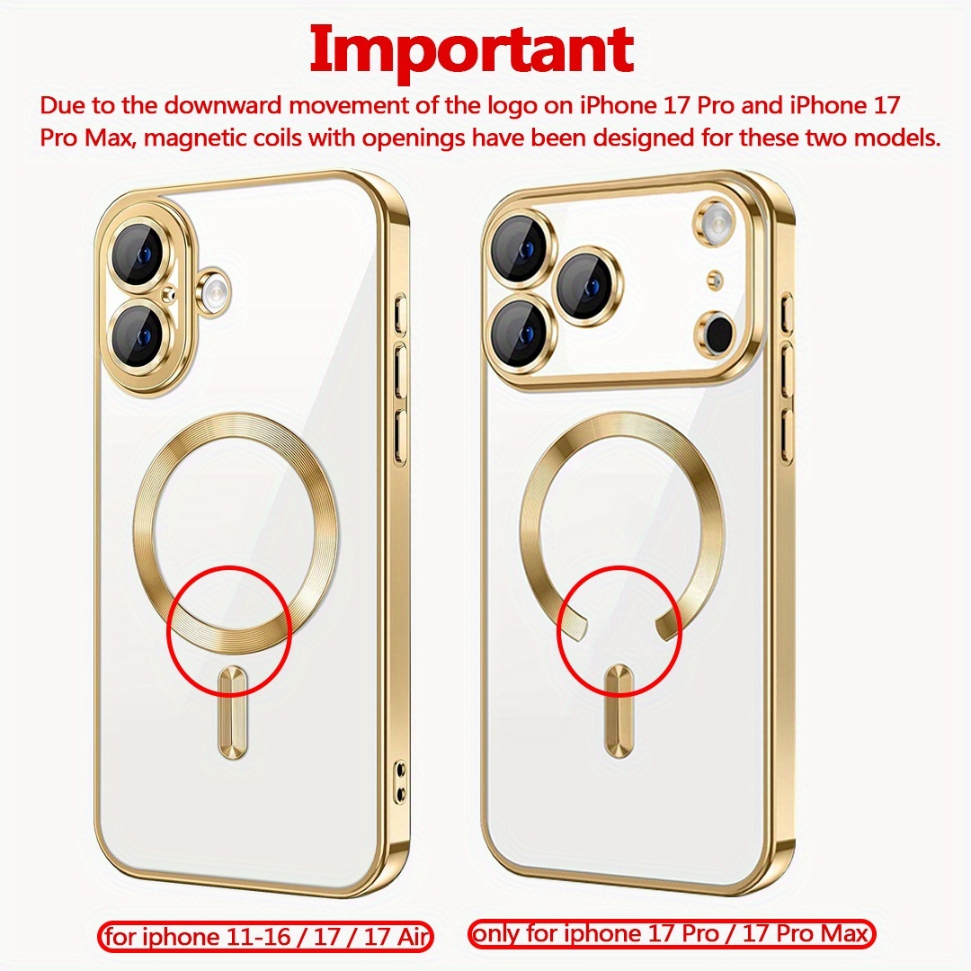 complete shield magnetic phone cover for iphone 17 pro max, 17 pro, 17 air with wireless charging and camera lens guard, magsafe phone case, phone cover, phone case details 5