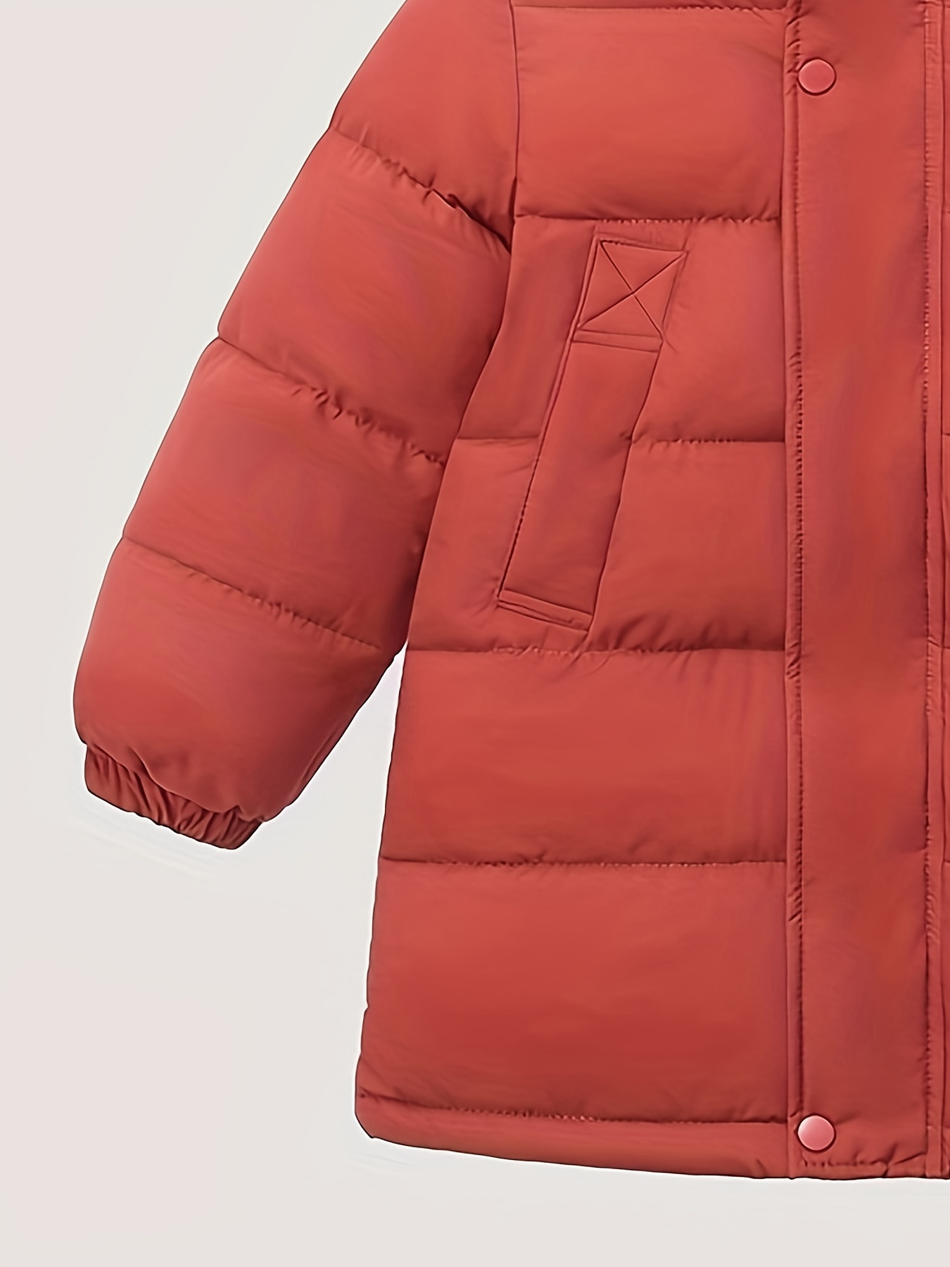 Puffer Jacket Target Boys Leather Jacket Length Thick Hooded