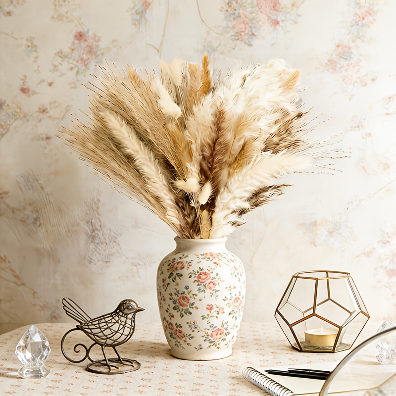 E-shop 121 Stück beige und braune, verwobene künstliche Blumendekorationen im Western-Stil | Geeignet für Hochzeiten, Wohnungen, Büros, Zimmer, Strände