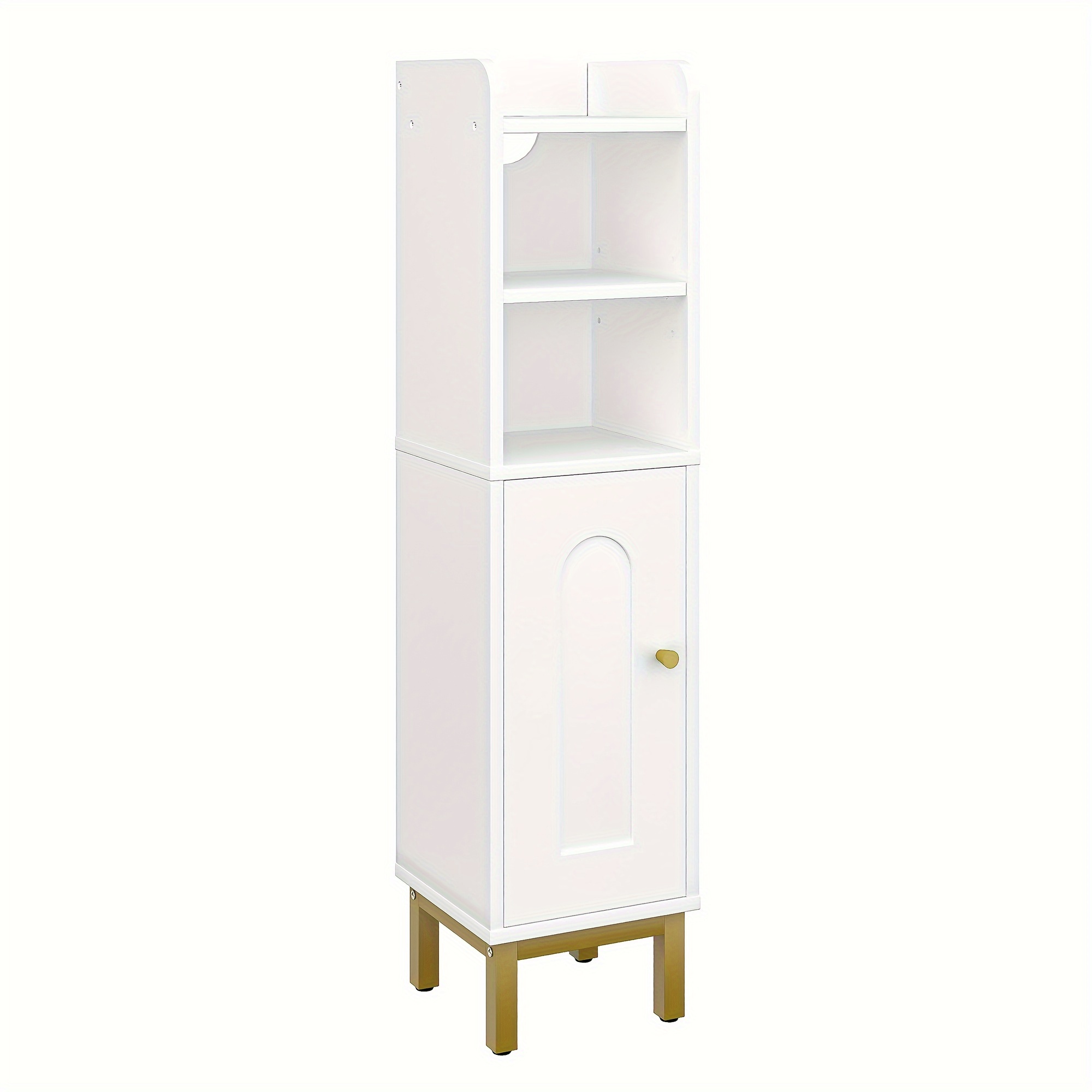 Bathroom Cabinet, Toilet Cabinet, Bathroom Cabinet, Narrow Bathroom Shelf, Adjustable Shelves, Space-, Suitable For Small Rooms, Easy Assembly, 20 × 20 × 83cm, Shelves