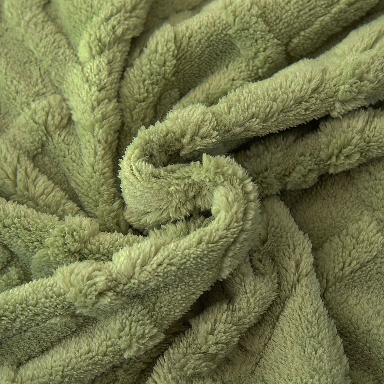 july casa ultra soft jacquard velvet blanket thick reversible throw for   machine washable green details 13