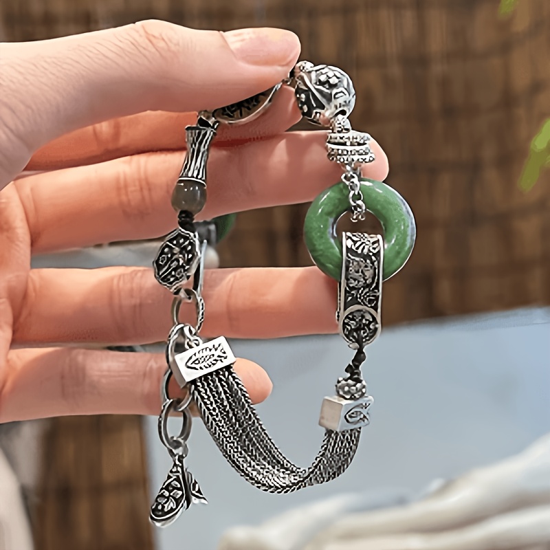 TEMU A Vintage-style Niche Design Beaded Bracelet, A New Chinese-style Versatile Vintage Bracelet A93