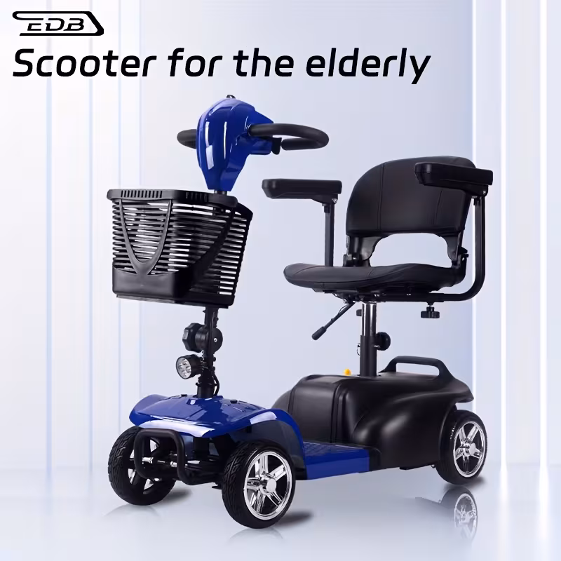 mobility aids for the four wheel foldable mobility scooters for adults 250w 12v 12ah long range with led headlights and a detachable storage basket with a tool kit charger and manual holiday surprise gift Product details 1