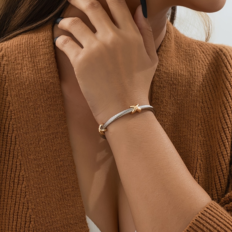 Adjustable Stainless Steel Cross Bracelet
