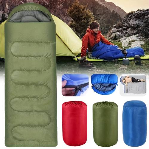 1pc sleeping bags for single adults 4 season envelope lightweight compact ultralight backpacking with portable carry bag for summer camping hiking travel indoor outdoor use