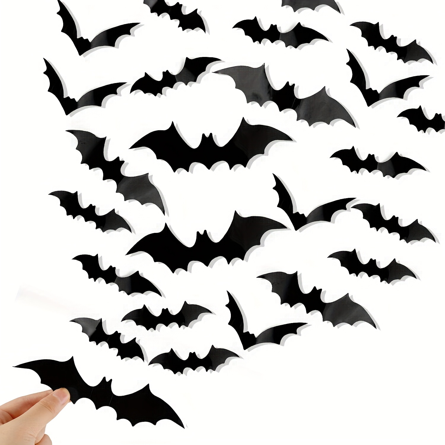 halloween party supplies hallween decorations bats wall decor 120pcs realistic pvc   scary bat sticker for creepy home decor halloween party decorations halloween photobooth props