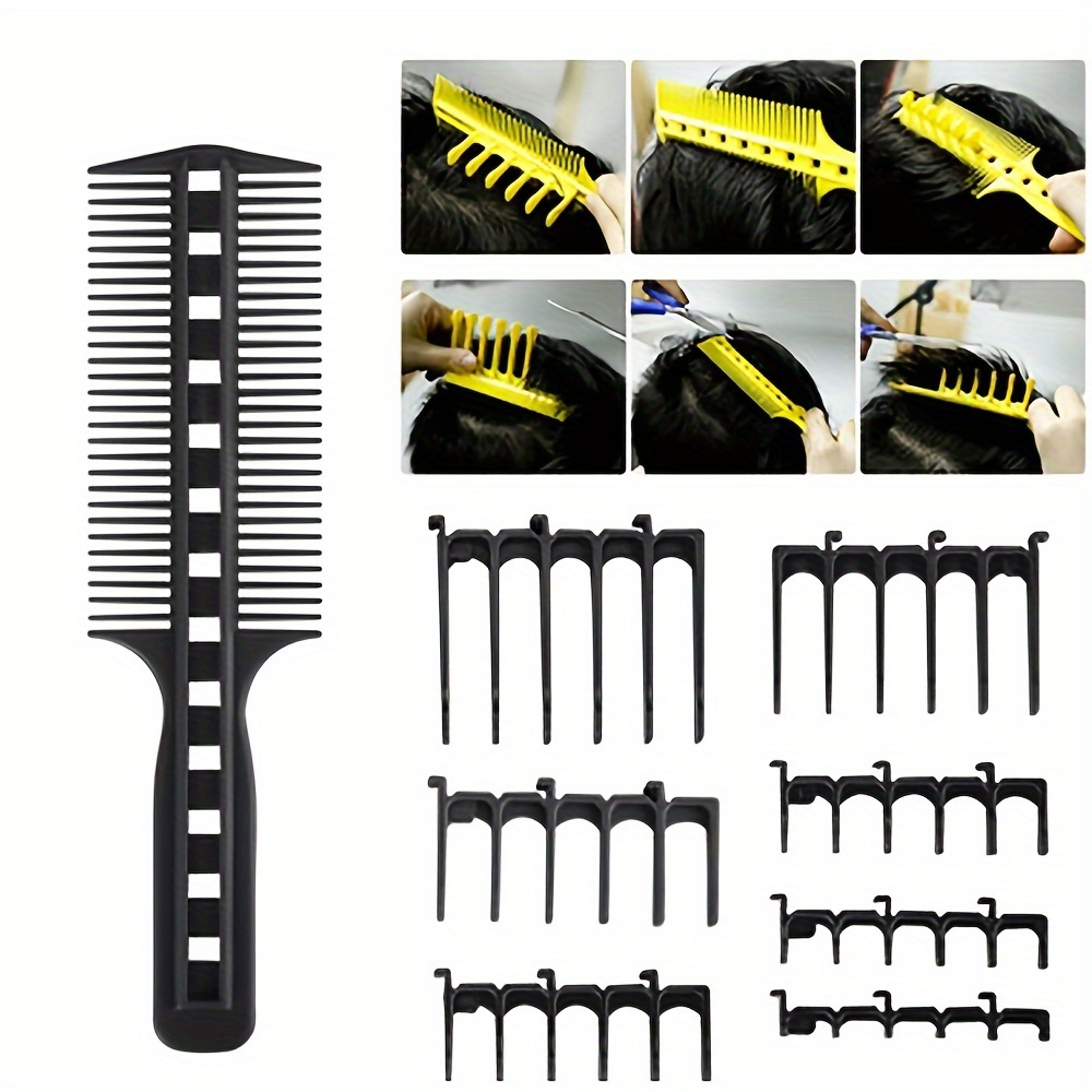 

Diy Home Haircut Kit: Professional Barber-grade With 7 Adjustable Limit - Abs Plastic, Ideal For All Hair Types, Includes Scissors & Clipper Combs, Barber Accessories