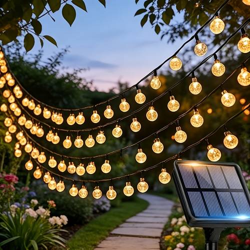 solar powered outdoor bubble ball lights 20 50 100 leds warm white spherical string lights 8 lighting string lights ip65 for garden shrubs patios valentines day wedding parties holidays and christmas