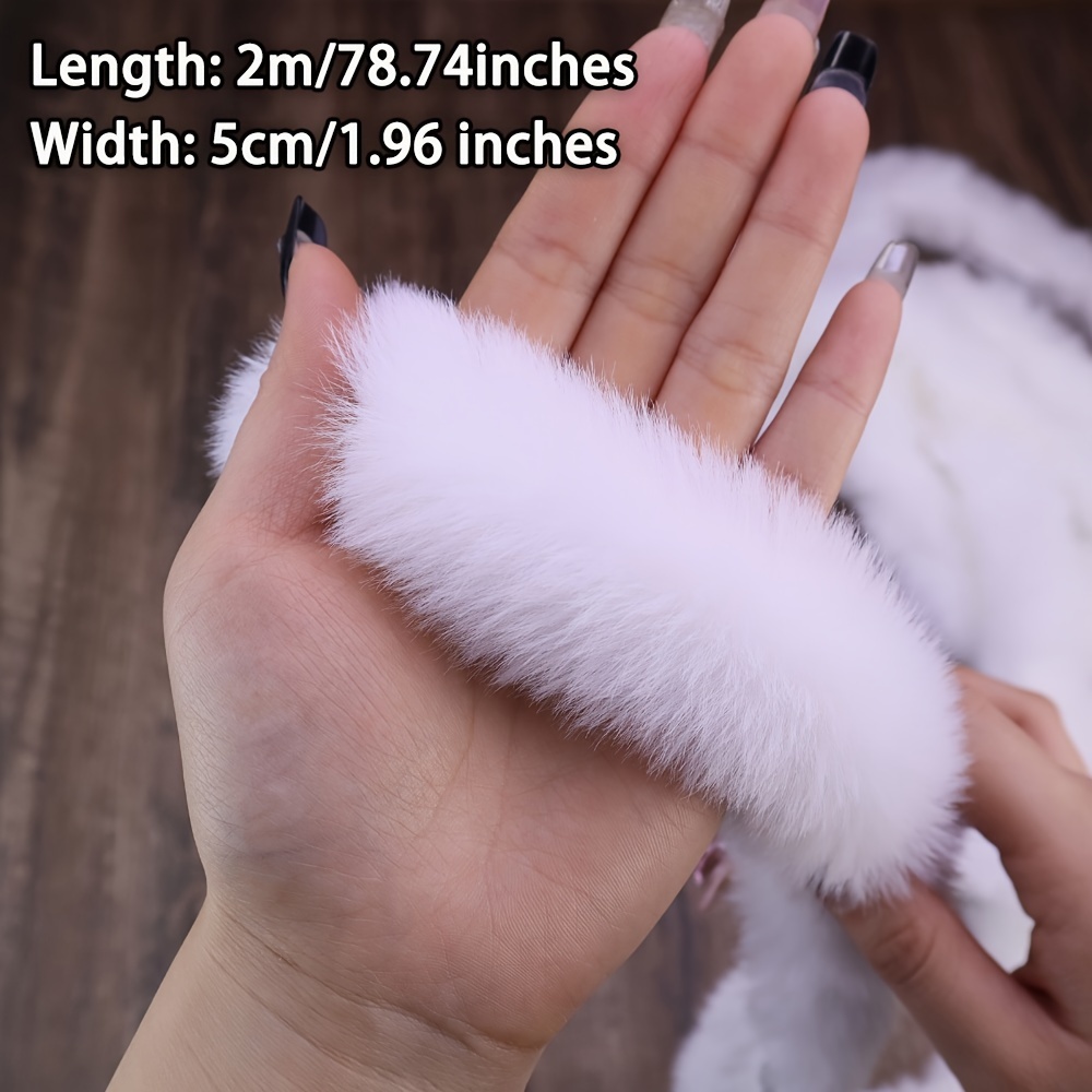 

Christmas Fur - 78.74" Fur Strip For Decoration, Diy Crafts, Sewing Accessories, Non-electric, Featherless - &