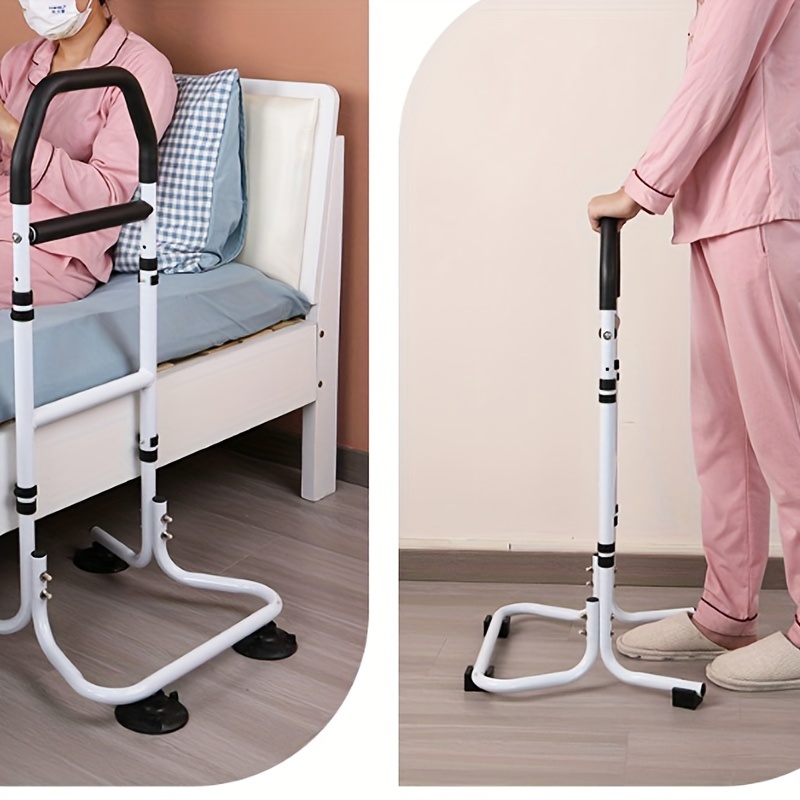 1pc elderly person wake up assist device with limited mobility household bedside armrest toilet armrest standing assist frame safe no punching anti fall details 1