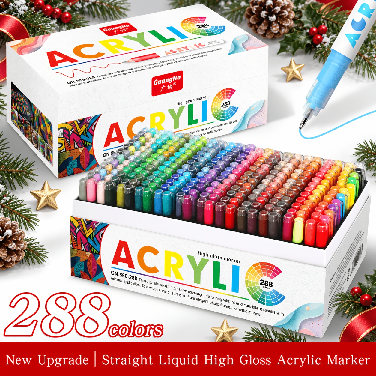 TEMU Ensemble de stylos gel de coloriage pour adultes Guangna 288 couleurs | Papier noir, conçu pour un professionnel, peut répondre aux besoins du
