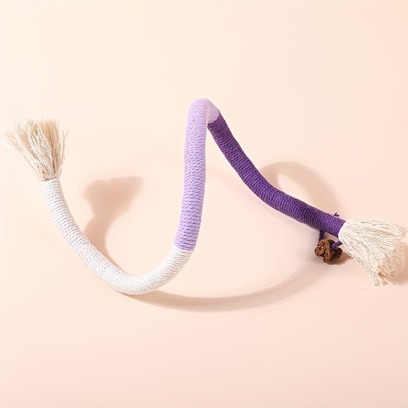 TEMU Cat Bite Rope Toy For Dental Health - Safe, Non-toxic Fabric - Ideal For Small To Large Cats