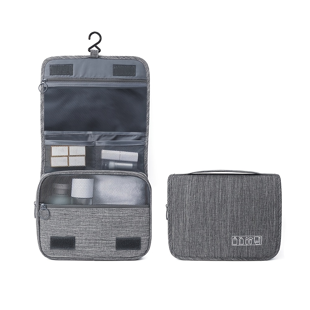 TEMU Toiletry Bag Multi-functional Compartment Makeup Bag Travel Portable Storage Bag Women Can Hang Skincare Storage Makeup Bag