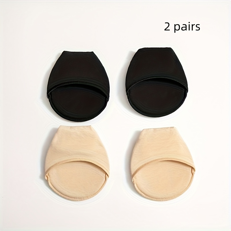 Image of Japanese Korean Style Half Palm Socks, Shallow Mouth Invisible Women's Boat Socks, Thin High Heel Forefoot Pads
