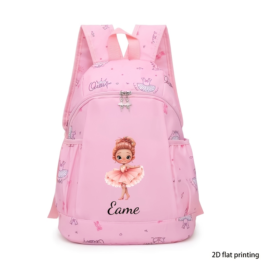 TEMU A Stylish Women's/student Backpack Customizable With Name/text And Featuring Cute Prints. , Travel, And School. Lightweight, Durable, And