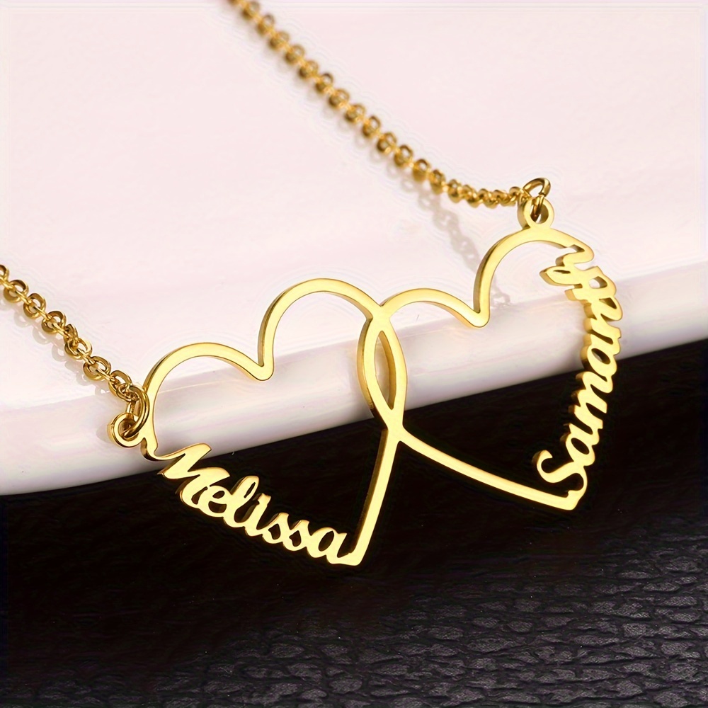 Boho Heart Necklace with Custom Names - Perfect Friend Gift