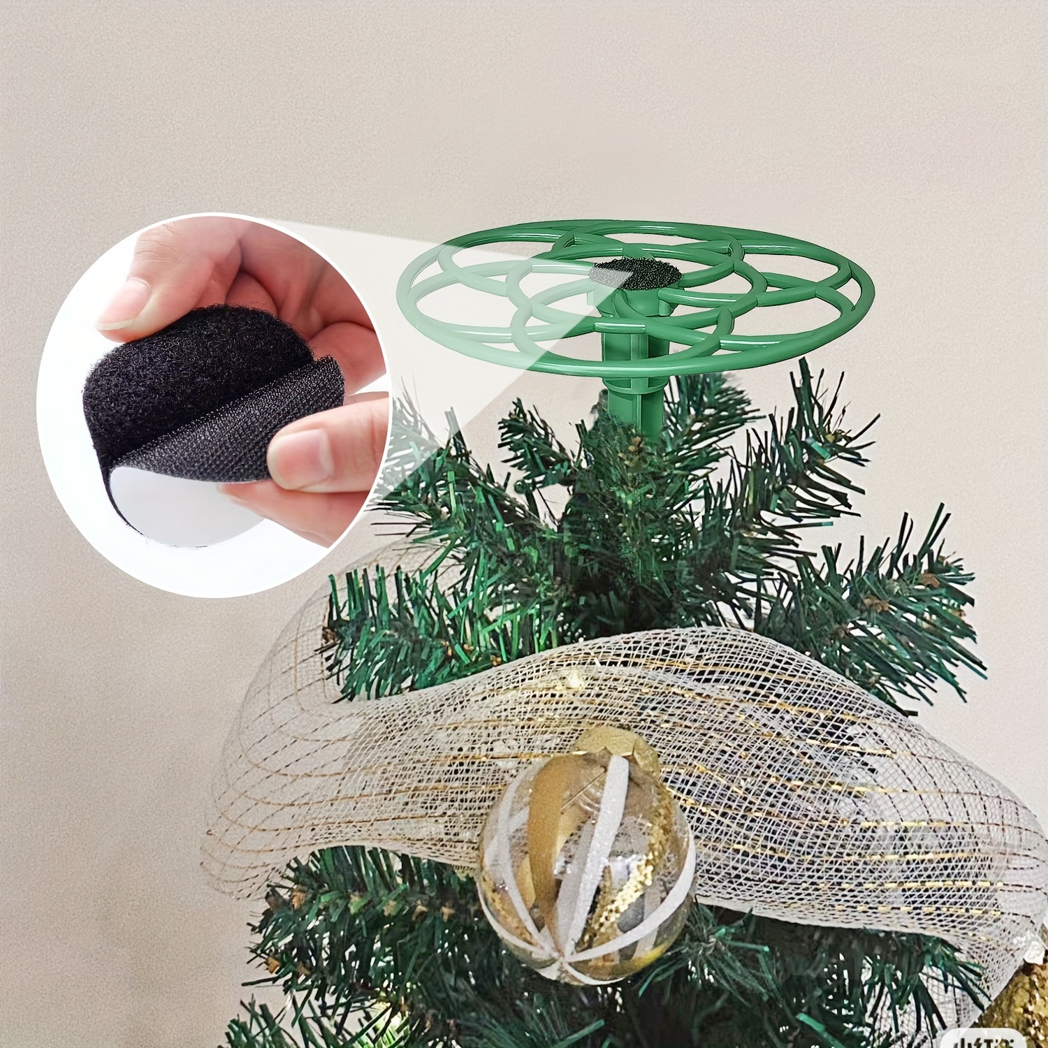 

2 Sets Of Christmas Tree Round Disc Holders, Put Your Dolls On The Christmas Tree