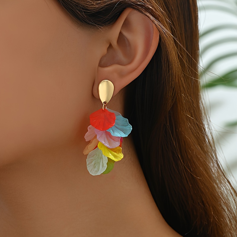 

Imitation Shell Multi-layer Drop Earrings Simple Cute Style Party Ear Ornaments Random Color