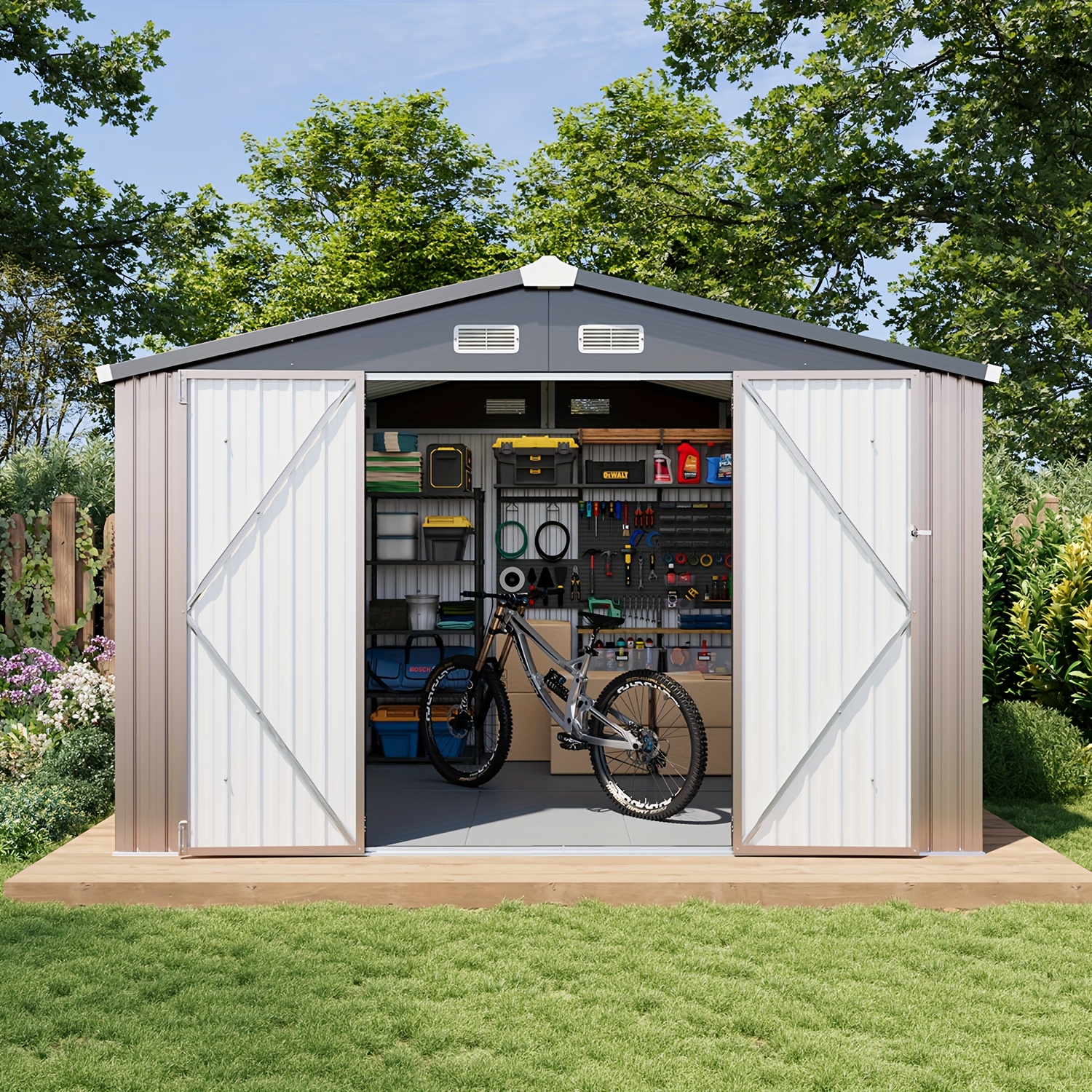 ulsmvoc 12x20x9 3 10x12 6x4 ft metal storage shed outdoor - Temu