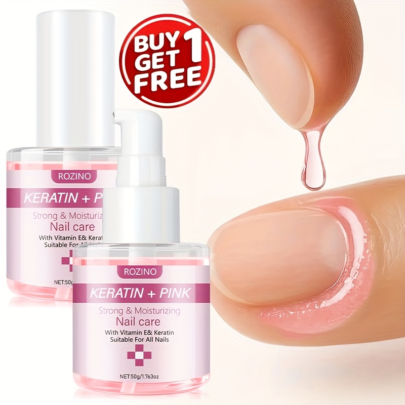 TEMU This Nail Care Oil Enriched With Keratin And Vitamin E Provides Deep Hydration, Enhances Nail Brightness, And Strengthens Nails, Making It Ideal For That Are Damaged, Cracked,