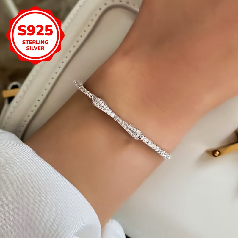 925 Silver Women's Bow Bracelet