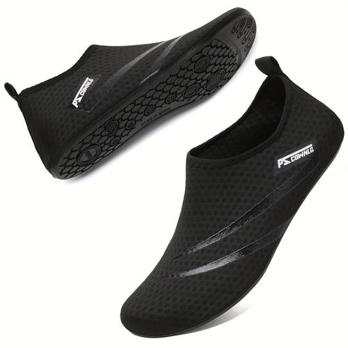 chaussures unisexes & s à séchage rapide - chaussettes aquatiques respirantes avec semelle en caoutchouc, motif à rayures pour la plage, le surf, le yoga, la natation - légères et compressibles (plusieurs couleurs), accessoires de natation, design de chaussure élégant, adaptées aux