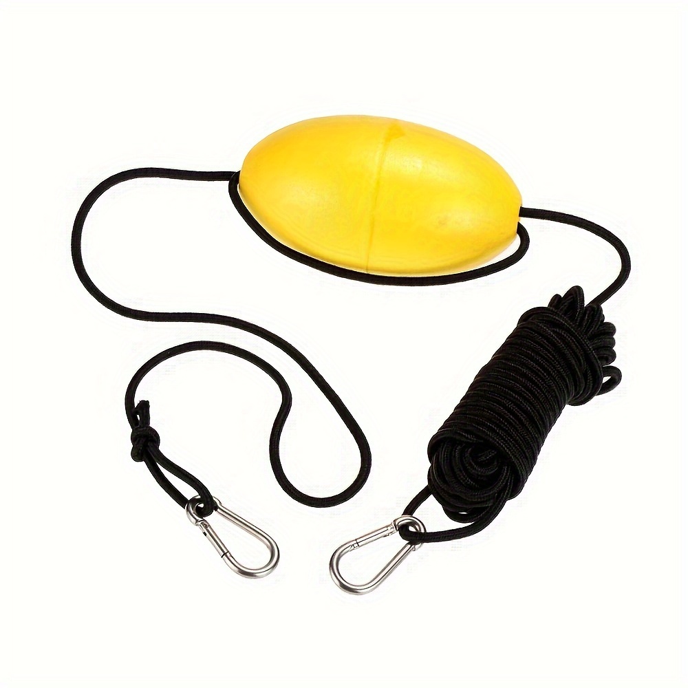 

9.1m/30ft Rope Tow Line, Buoy Ball Float Leash & Stainless Steel Hook For Fishing Drift Anchors System