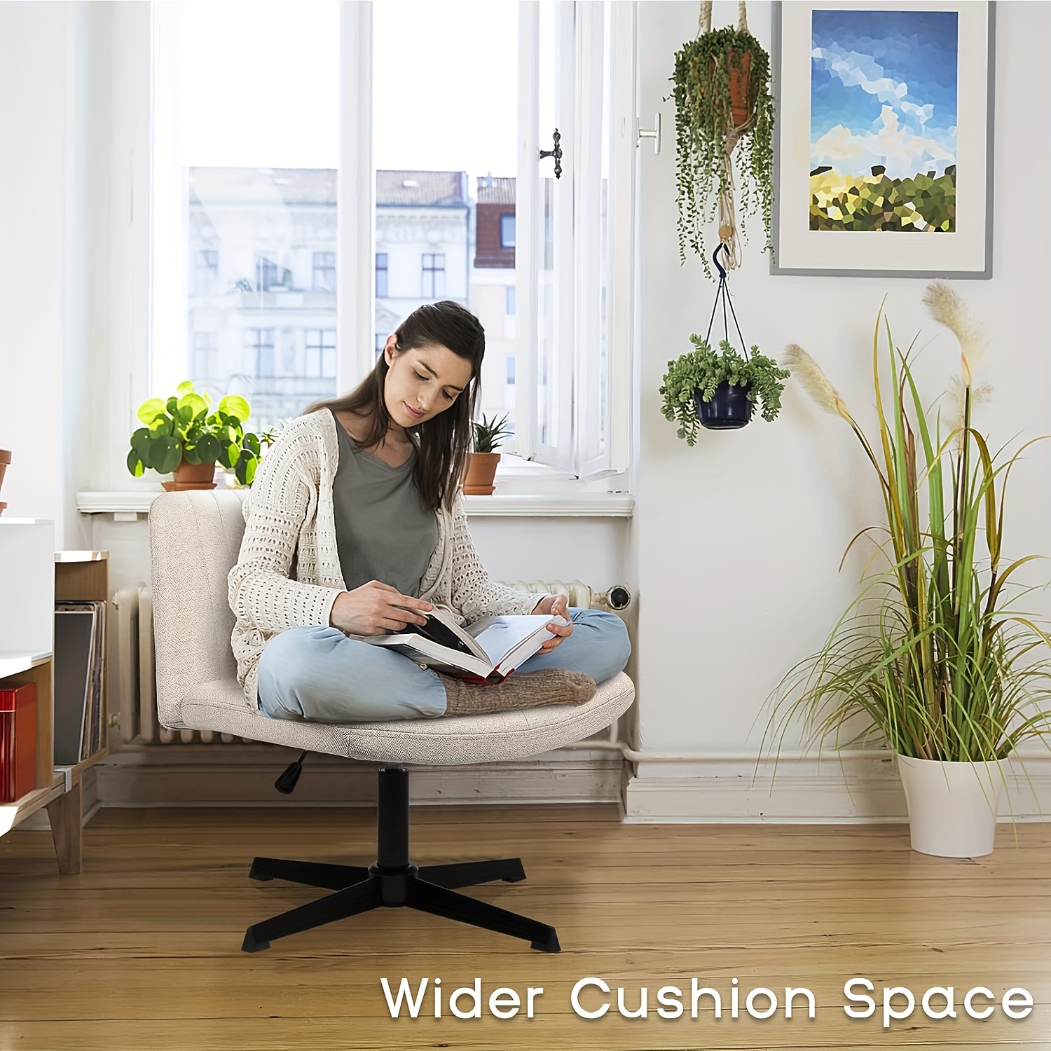 Silla de escritorio de pana con respaldo bajo, silla de trabajo, silla de  oficina en casa, altura ajustable, silla giratoria sin brazos con ruedas