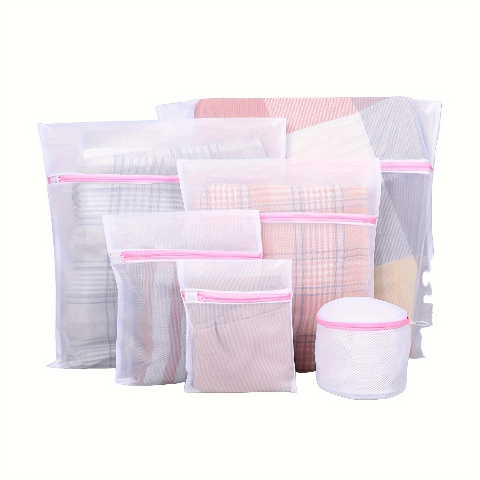 Washing Bags Mesh Polyester Dirty Laundry Bag Embroidery Net - Temu