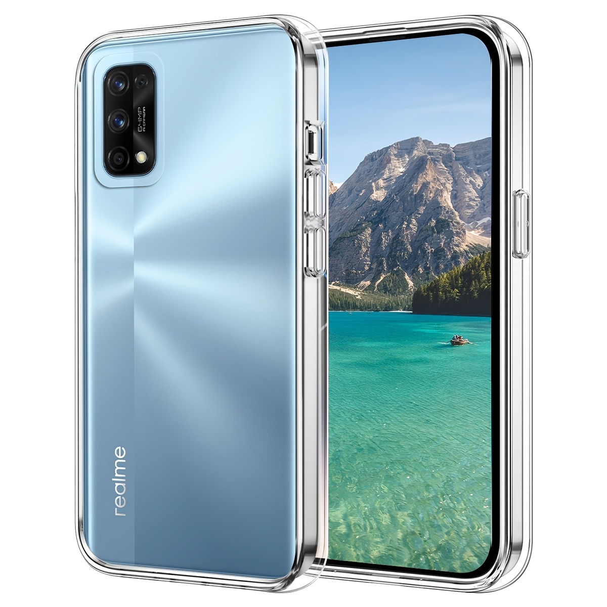 TEMU Custodia per telefono: per Realme 7 Pro, Custodia Flessibile Anticaduta, Protezione Completa, Custodia Posteriore Antigraffio