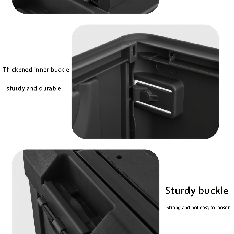 Gray Outdoor Folding Storage Box, Suitable for Car Trunk Storage, Collapsible Camping Box, Portable with Large Capacity for Camping Gear And Moving, Durable And Heavy-Duty Storage Solution