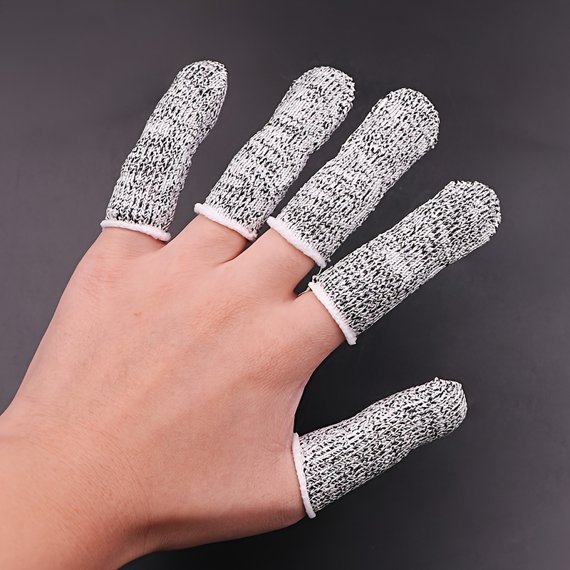 

10pcs Nylon Finger Protectors, Knit Fabric Finger Sleeves For Picking, Carving, And Gardening Gloves - Finger Guards For Protection