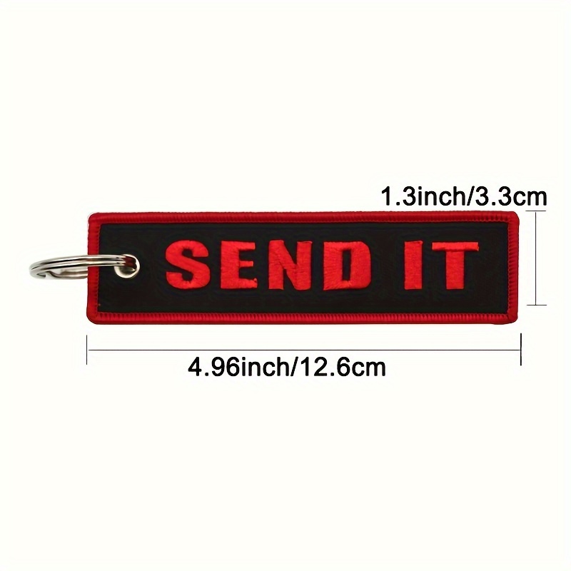 TEMU 1pc Embroidered Keychain For Motorcycles, Cars, Sportbikes, Atv, Utv - Key Ring Additions
