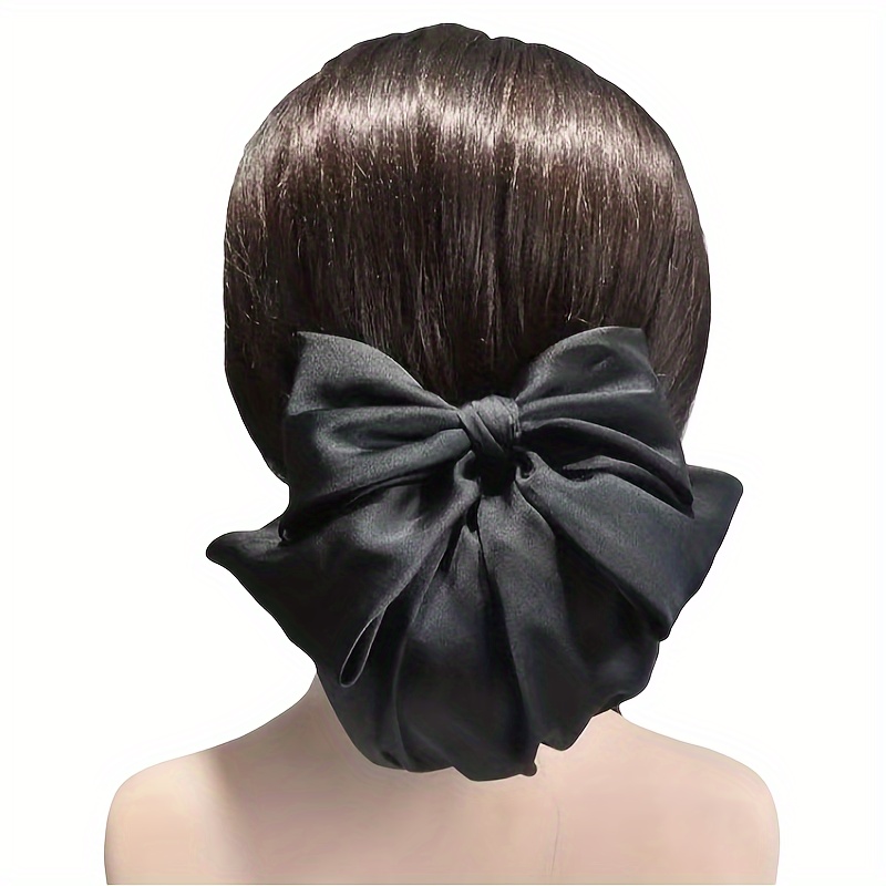 

Simple Black Gauze Women's Hair Clip, Fashion, With