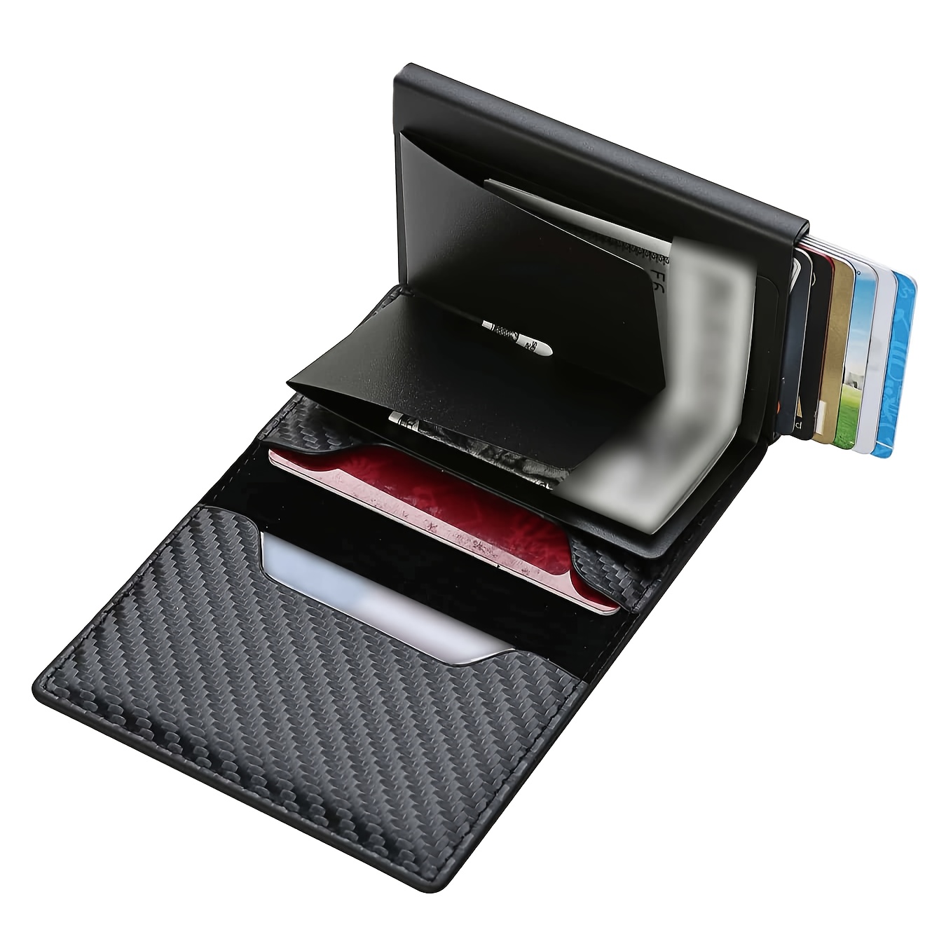 1pc Men's Ultra-Thin RFID Blocking Wallet - Sleek Black Faux Leather Card Holder with Side Push Function, Perfect for ID, Driver?s License & Credit Cards, Ideal Gift for Thanksgiving, Christmas, Valentine?s Day, Everyday Carry Wallet | Sleek Design | Durable Wallet, Card Holder Wallet
