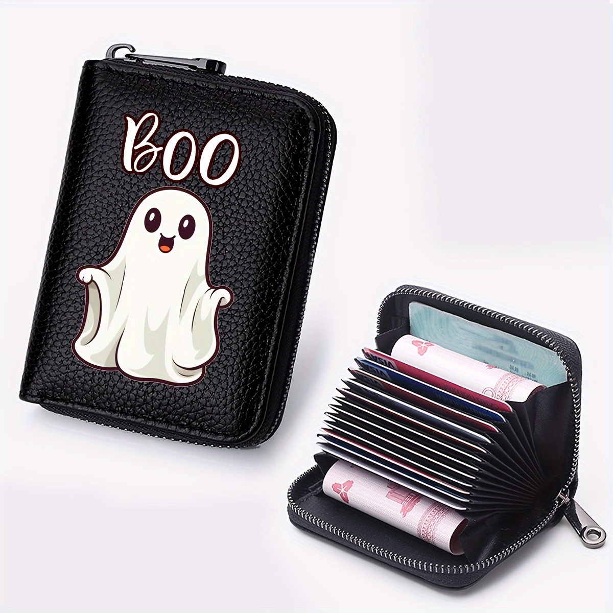 

Cute Gothic Wallet With Zip-around Closure, Clutch And Purse For , Contemporary Style