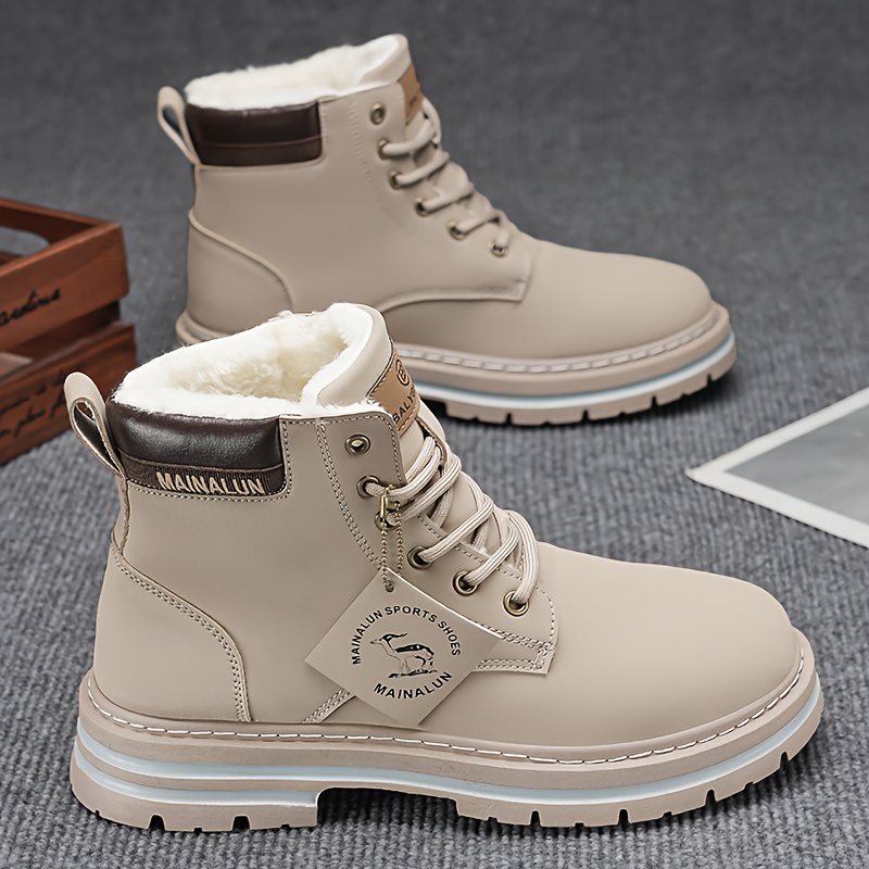 1 pair large size high   snow boots warm upper pvc sole heavy duty traction for   all terrain outdoor boots suitable for daily wear commuting and winter activities Product details 3