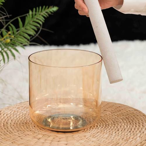 hye eun tea clear crystal singing bowl 6 inch e note chakra bowl with mallet and o ring for musical instruments