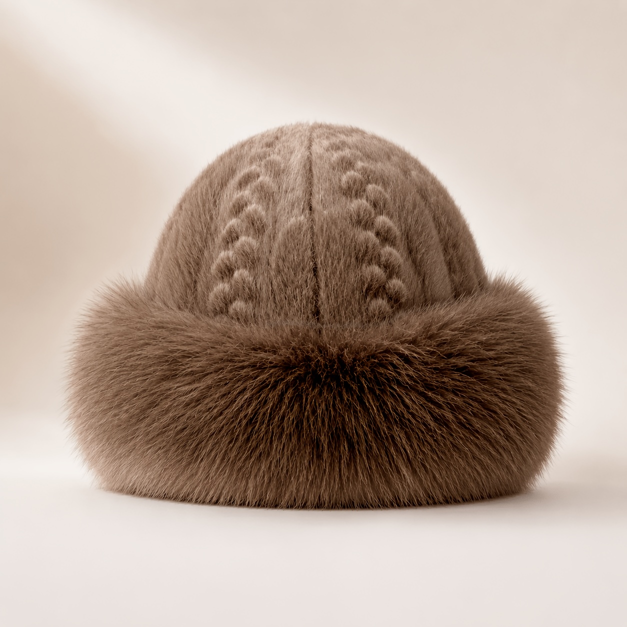 TEMU 1pc Unisex Autumn Winter Outdoor Cold-proof Warm Hat, All-match Plush Thickened Brimless Hat, Windproof Ear-protecting Casual Hat