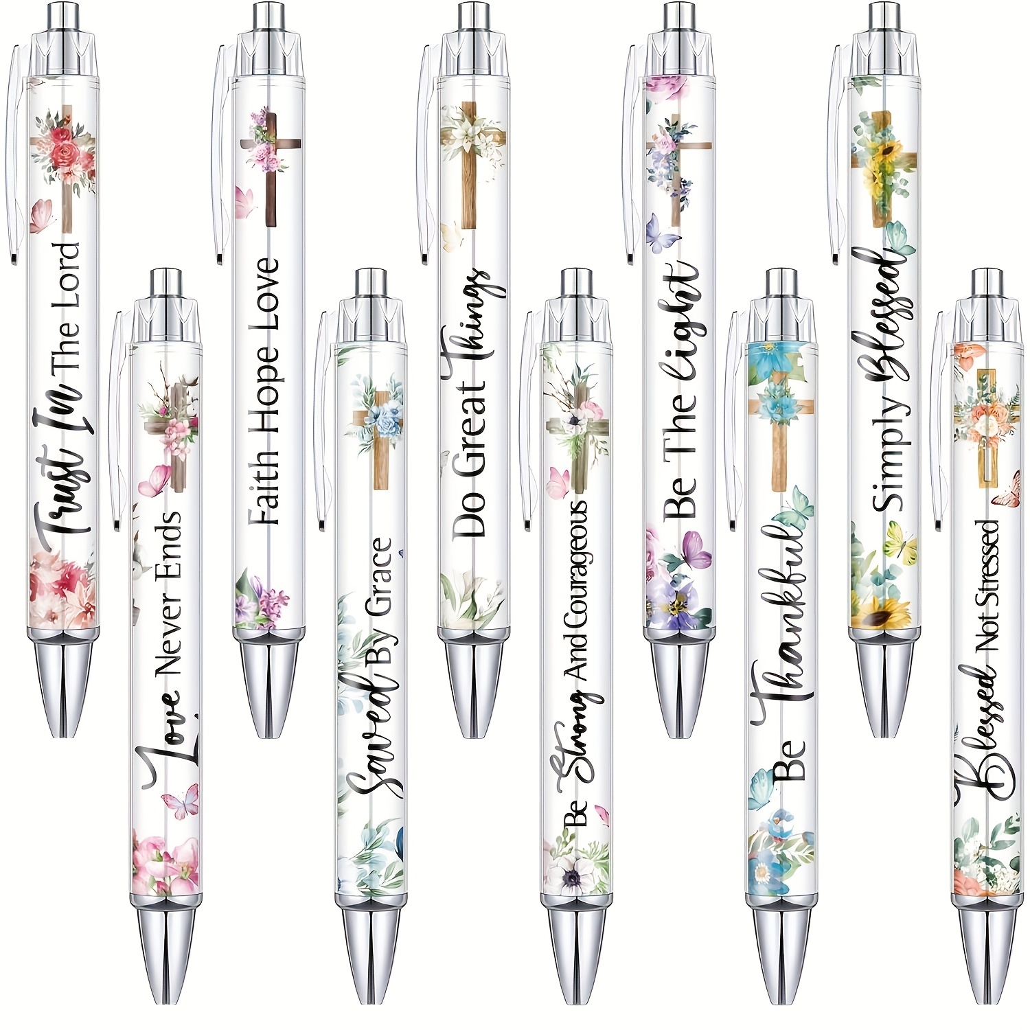 10pcs Inspiration Christian Neutral Pens