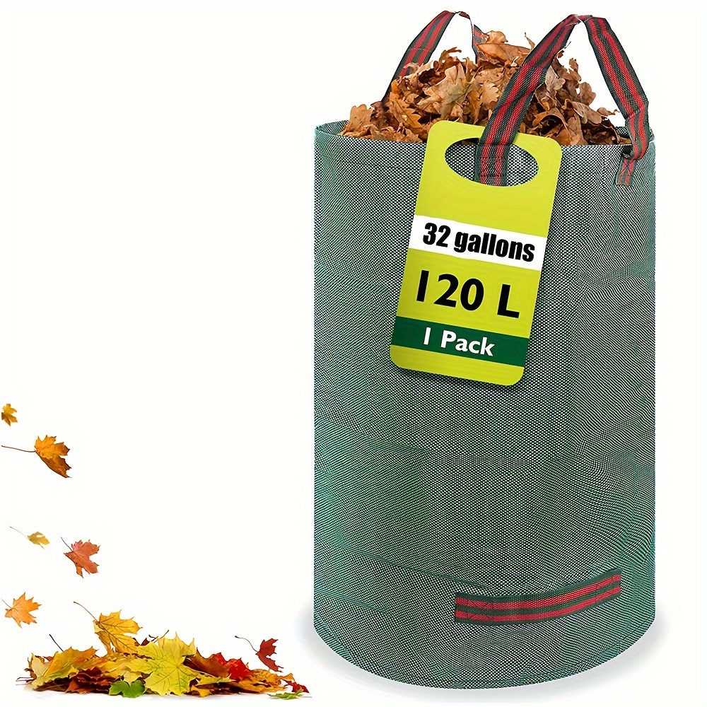 

32-gallon Reusable Garden Waste Bags, 1 Piece - Durable Pp Material For Yard Cleanup & Lawn Care