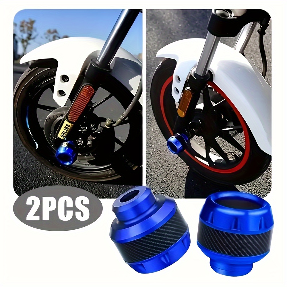 Black Alloy Wheel Repair Kit Motorcycle Frame Sliders Red Front Fork Wheel Frame Sliders Crash Pad