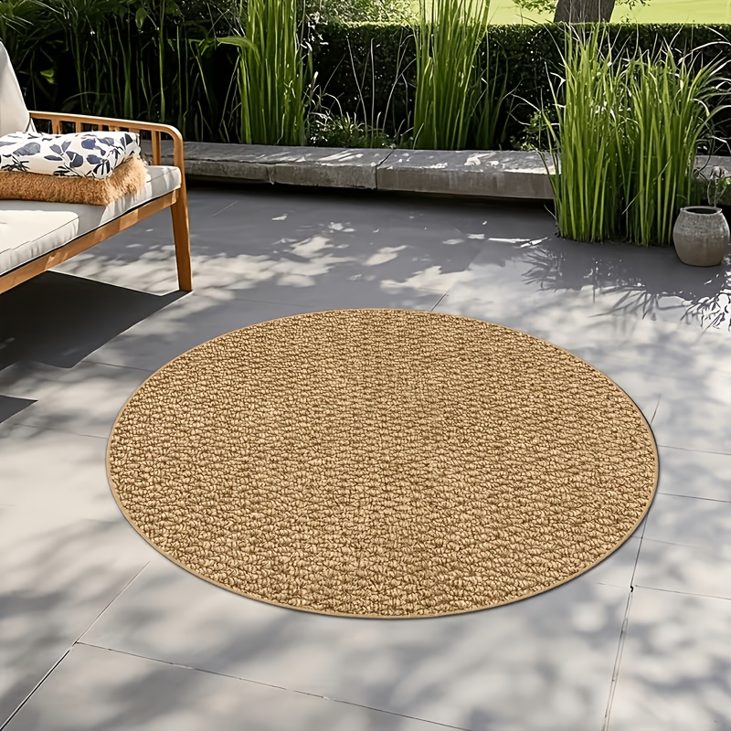 TEMU Modern Round Rug, Design, Perfect For Minimalist Decor. This Mat Is Suitable For , , Doorways, Gardens, And Entrances. A Spring New Arrival,