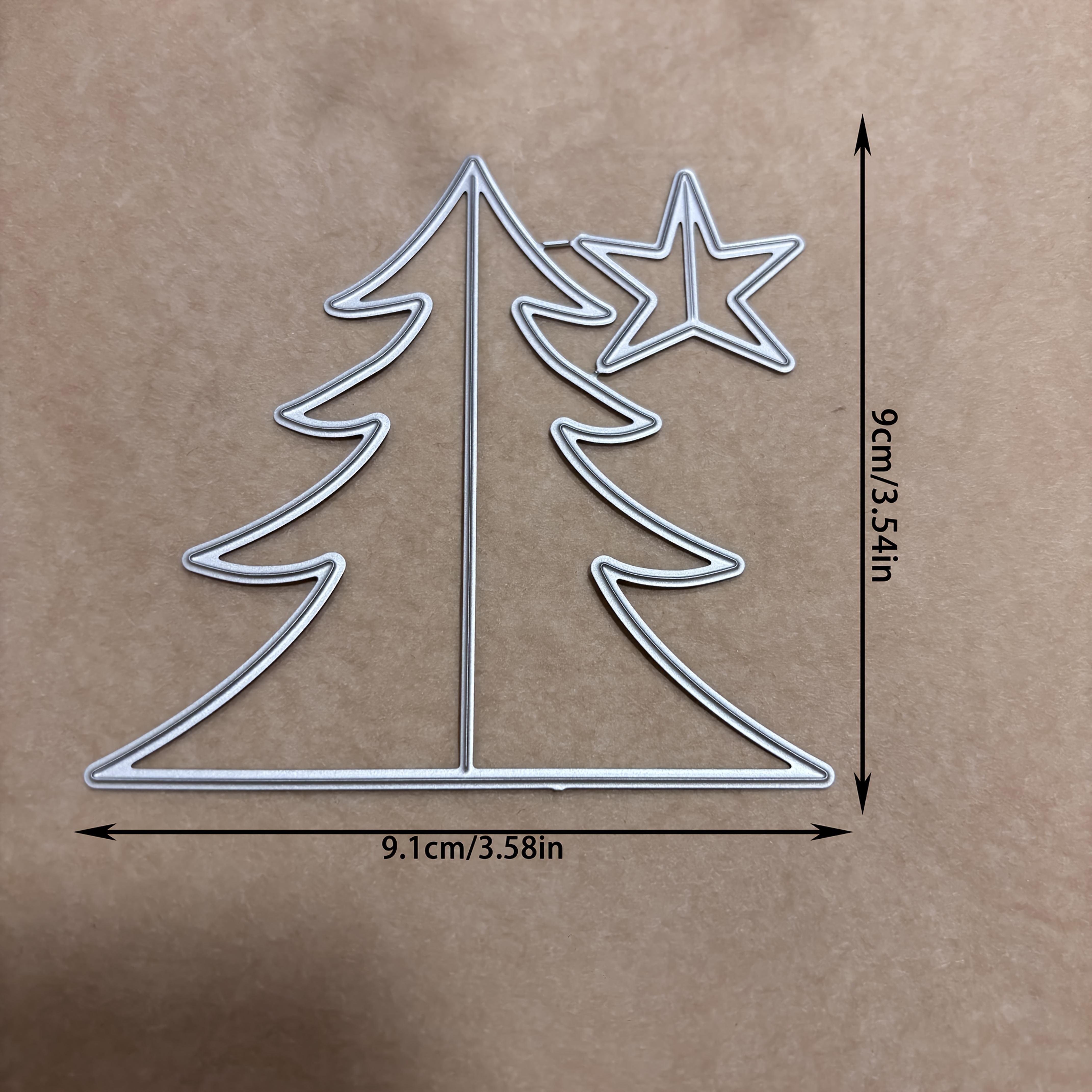 TEMU Scrapbooking Supplies 1 Original Christmas Tree Foldable Metal Cutting Mold, Suitable For Handicrafts, Decorative Cutting, Scrapbooking, And
