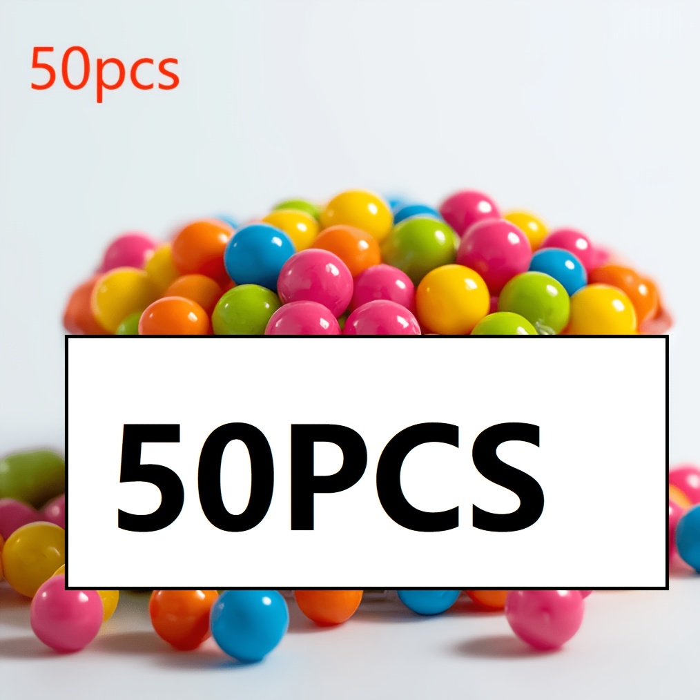 Image of 50 Rainbow 7-color Ocean Balls - Squeeze-proof And Safe, Ideal For Children, Birthday Pool Toys, Christmas Party Gifts, Tent And Outdoor Games, Beach Toys, , Safe And Durable Toys