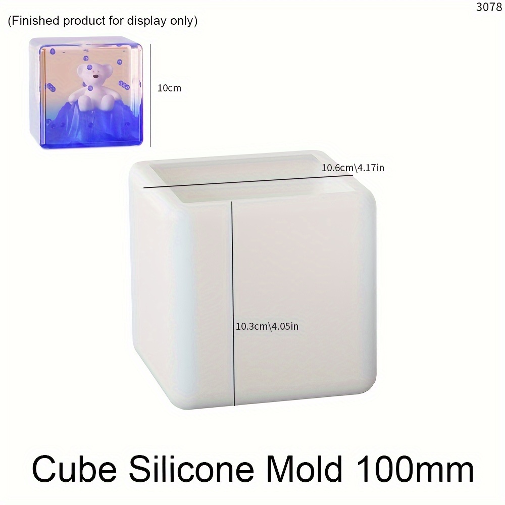Image of Silicone Mold For Epoxy Resin, 100mm - Dried Flower Specimens & Jewelry Casting, Cube, Ornament, Tools