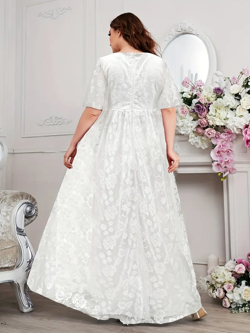 plus size womens elegant v neck lace contrast dress waist - Temu United Arab Emirates plus size womens elegant v neck lace contrast dress waist - Temu United Arab Emirates