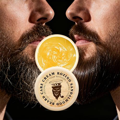 mens premium sandalwood multi effect all in one anti beard balm 20g contains natural plant solid cream like formula instantly frizz with a single application providing instant hydration softening the beard