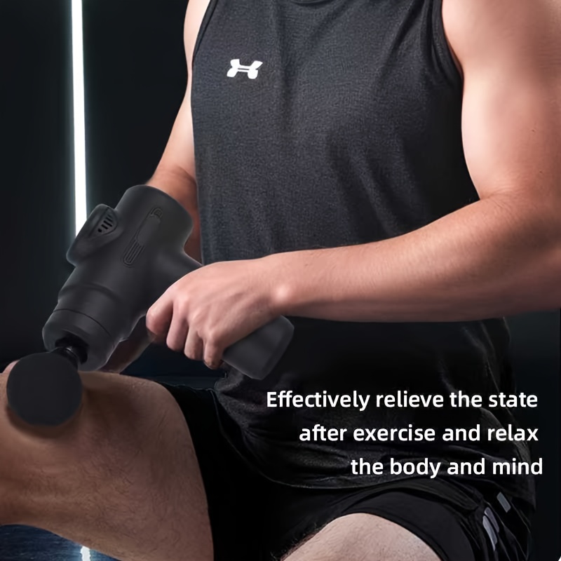 Multifunctional portable fascia gun, electric massager, USB charging port, 6-speed adjustment + 8 replaceable massage heads, suitable for muscle relaxation after exercise and fitness, a Christmas or Halloween gift for family, friends, and classmates 4 Multifunctional portable fascia gun, electric massager, USB charging port, 6-speed adjustment + 8 replaceable massage heads, suitable for muscle relaxation after exercise and fitness, a Christmas or Halloween gift for family, friends, and classmates - Image 4